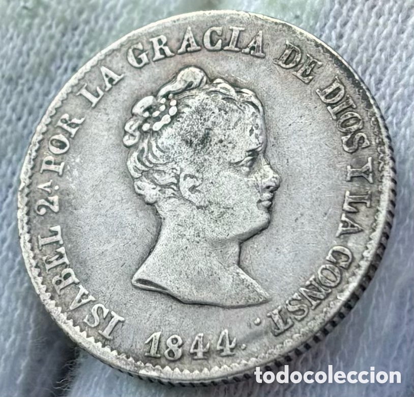 Monedas de Espa&ntilde;a: Moneda PLATA 4 Reales 1844 Barcelona . ISABEL II