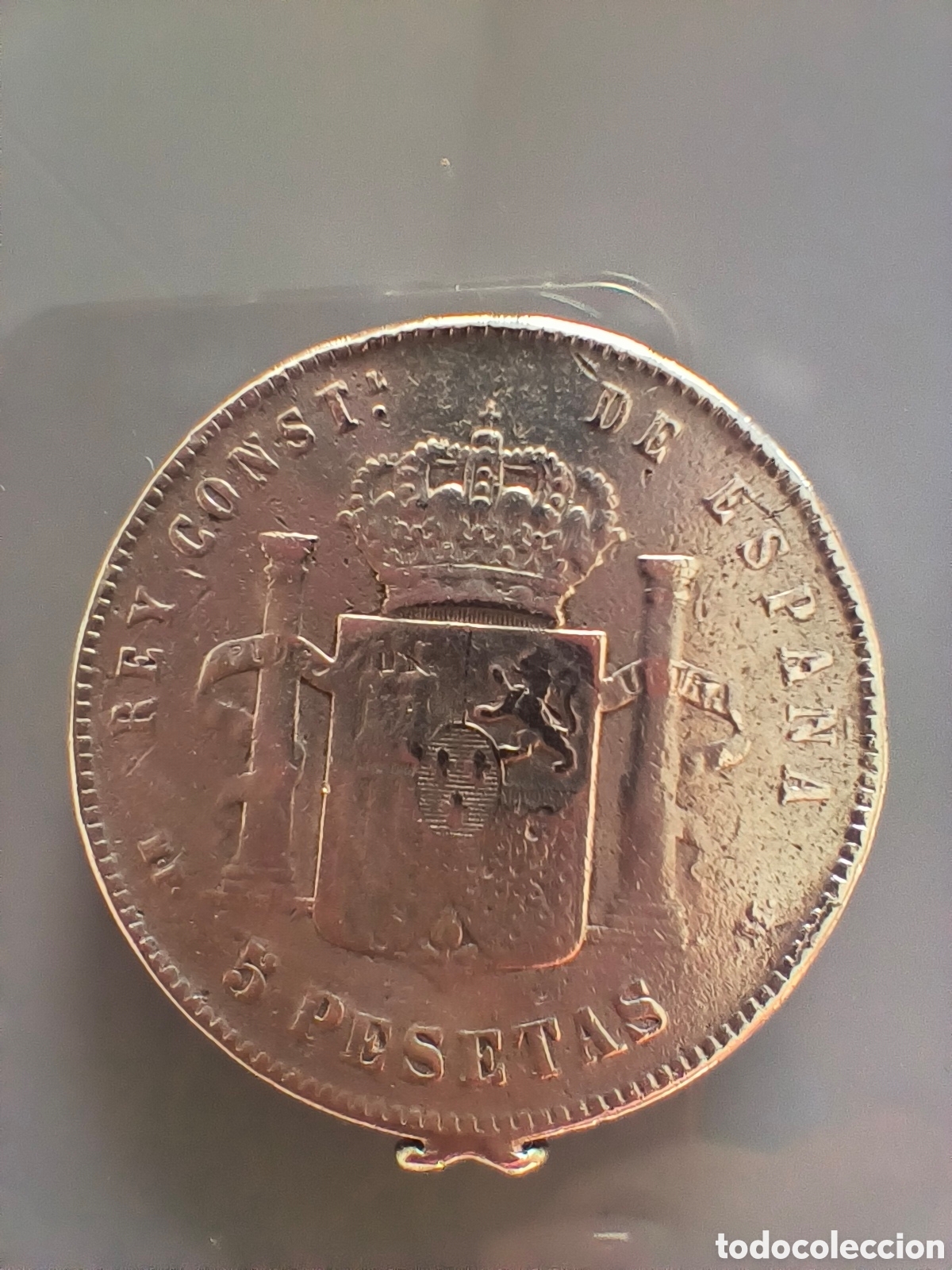Monedas de Espa&ntilde;a: Moneda de 5 ptas de Alfonso XII - Foto 2
