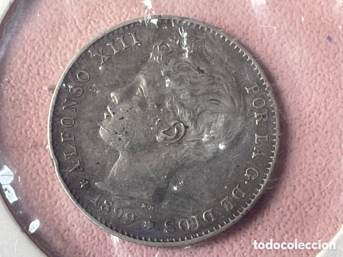 Monedas de Espa&ntilde;a: 1 Peseta Alfonso XIII 1899 plata ensayadores SGV - MBC+/EBC-