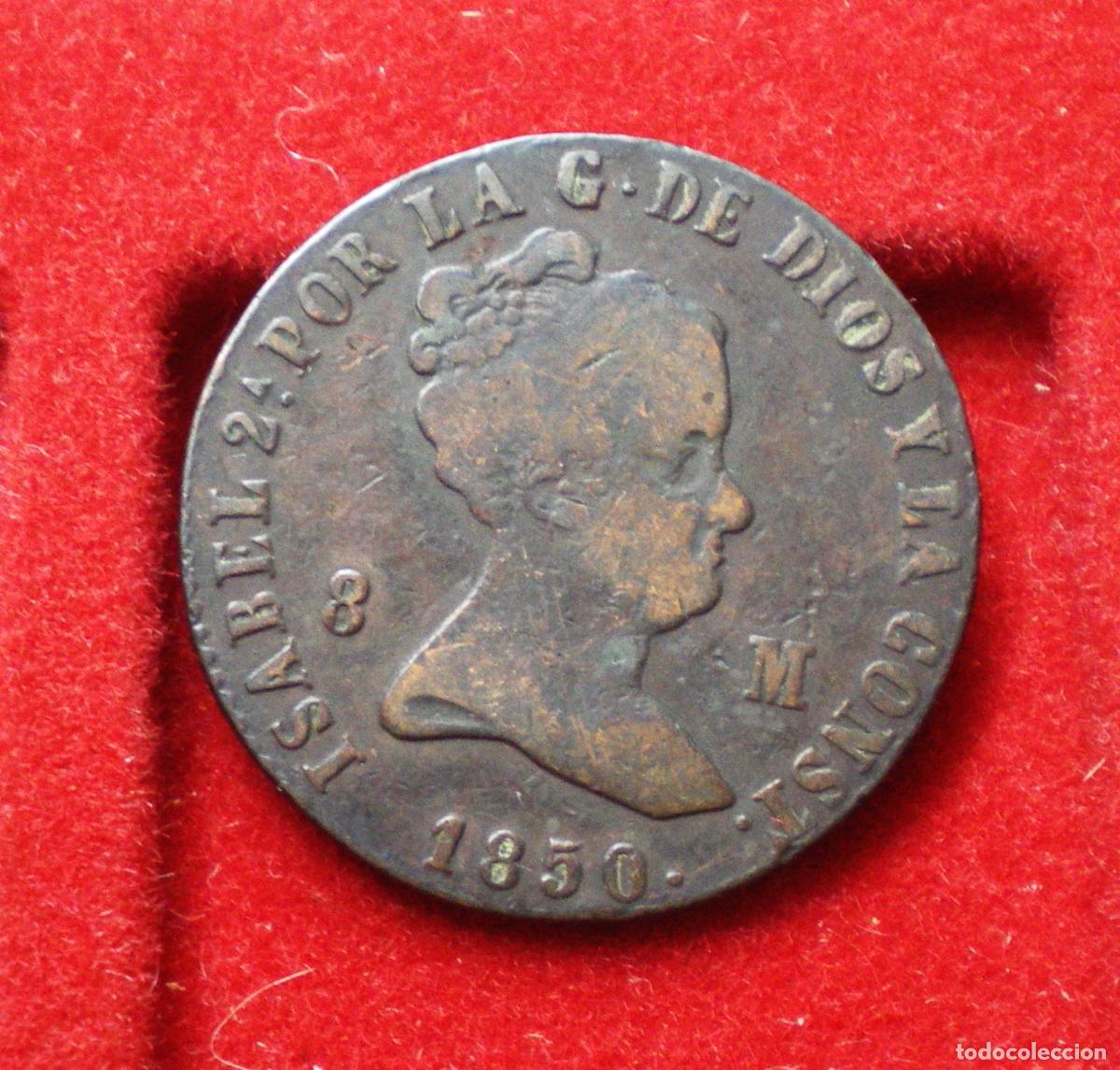 Monedas de Espa&ntilde;a: ISABEL II - 8 MARAVEDIS 1850 - JUBIA