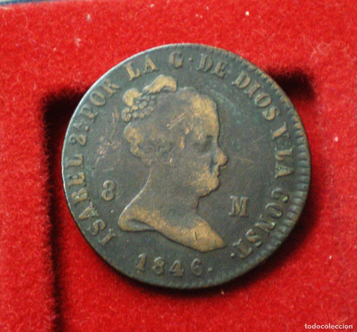 Monedas de Espa&ntilde;a: ISABEL II - 8 MARAVEDIS 1846 - JUBIA
