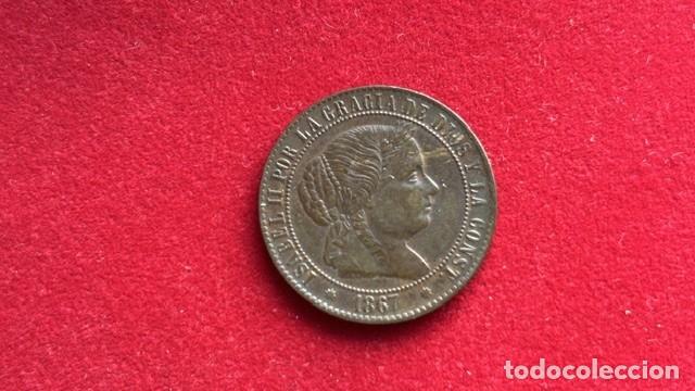Monete da Spagna: Isabel II, 2,5 centimos de escudo, 1867 Barcelona, AC 232 EBC- restos de brillo