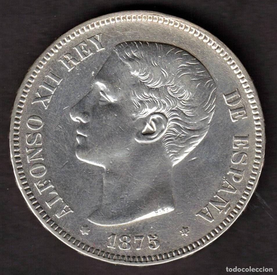 Monedas de Espa&ntilde;a: ESPA&Ntilde;A MONEDA 5 PESETAS ALFONSO XII 1875 * 75 DEM