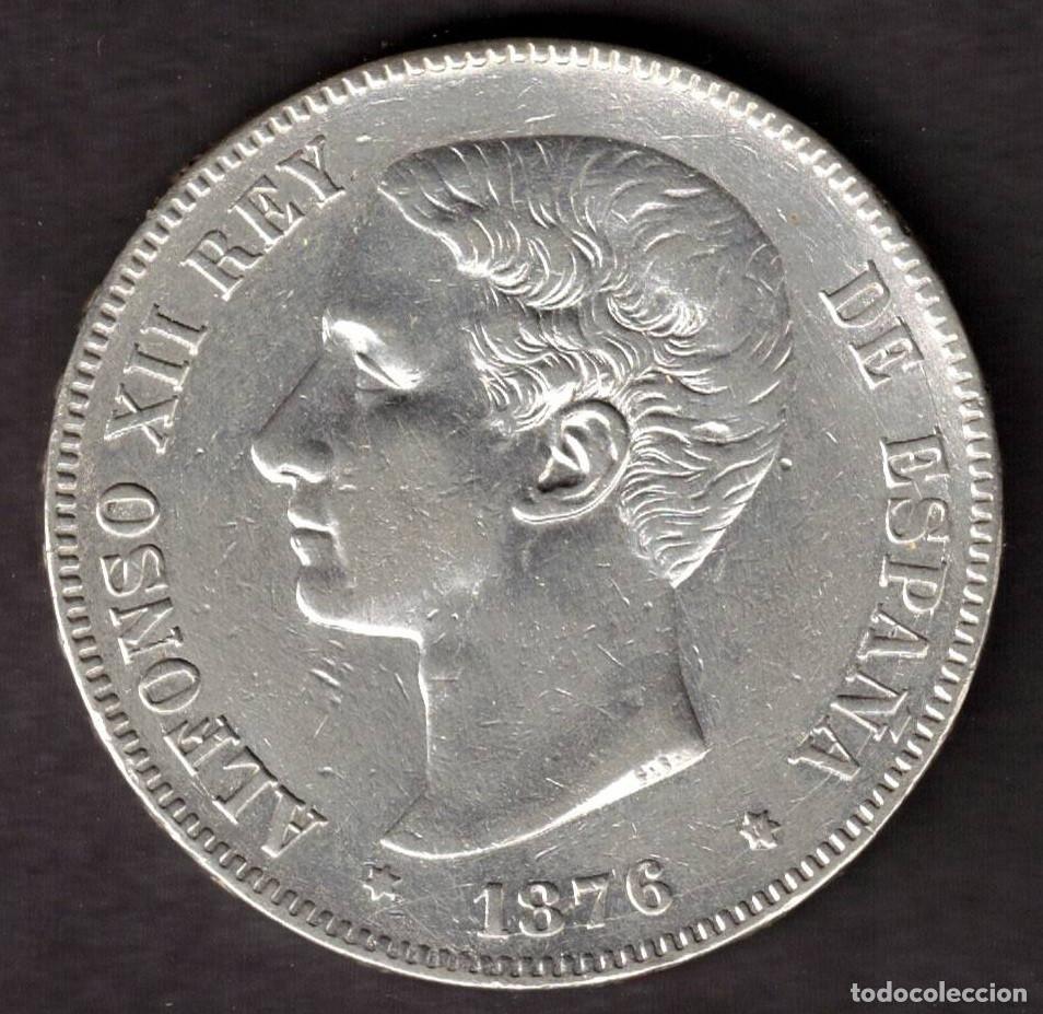 Monedas de Espa&ntilde;a: ESPA&Ntilde;A MONEDA 5 PESETAS ALFONSO XII 1876 DEM