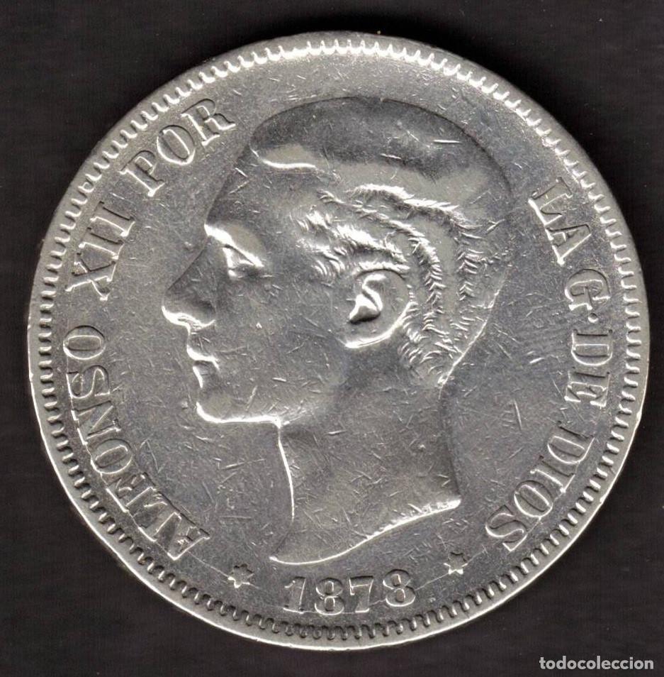 Monedas de Espa&ntilde;a: ESPA&Ntilde;A MONEDA 5 PESETAS ALFONSO XII 1878 DEM