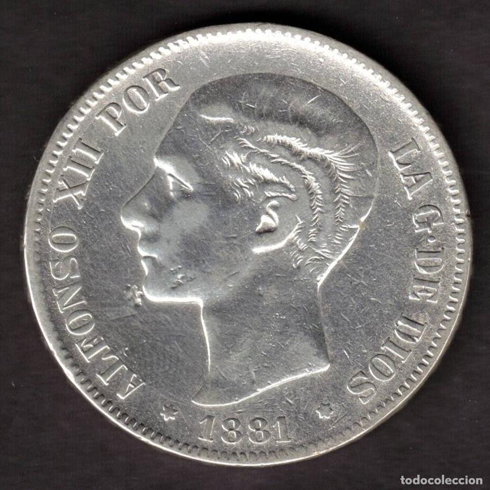 Monedas de Espa&ntilde;a: ESPA&Ntilde;A MONEDA 5 PESETAS ALFONSO XII 1881 MSM