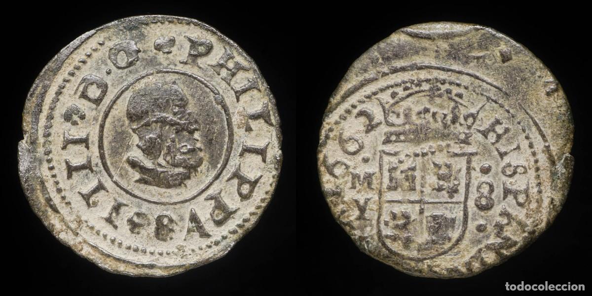 Monedas de Espa&ntilde;a: 1662, 8 Maravedis Philips IV, Madrid Mint - 22 mm / 2,12 gr.