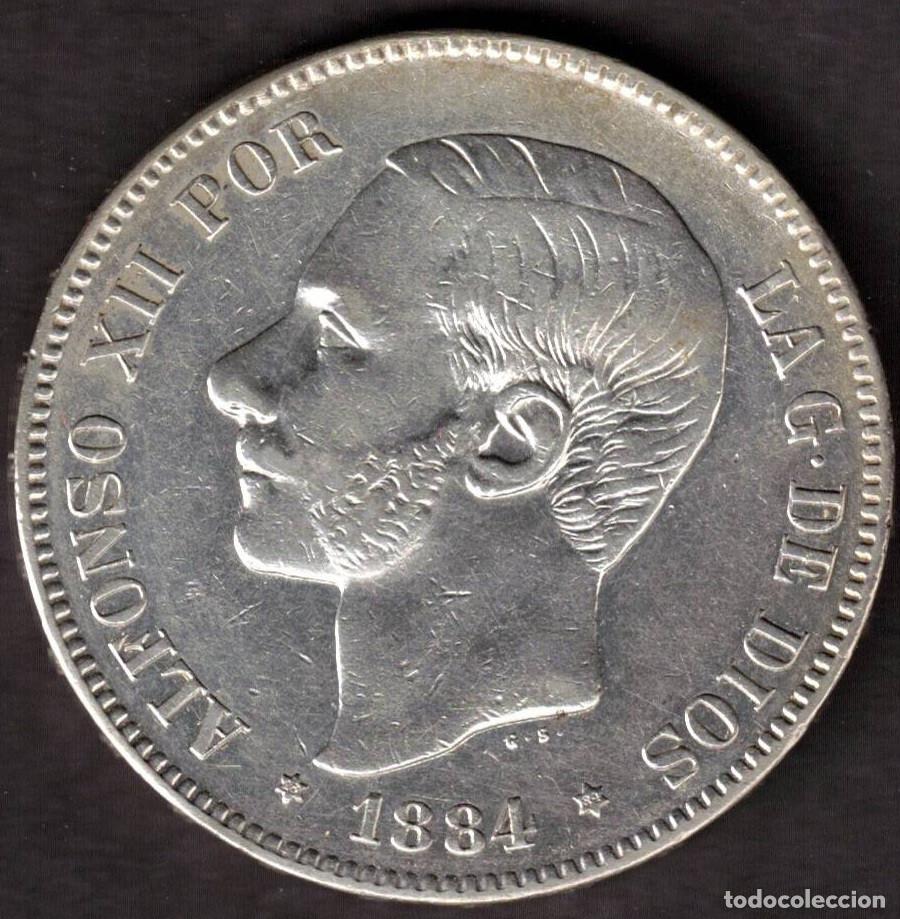 Monedas de Espa&ntilde;a: ESPA&Ntilde;A MONEDA 5 PESETAS ALFONSO XII 1884 * 18 * 84 MSM