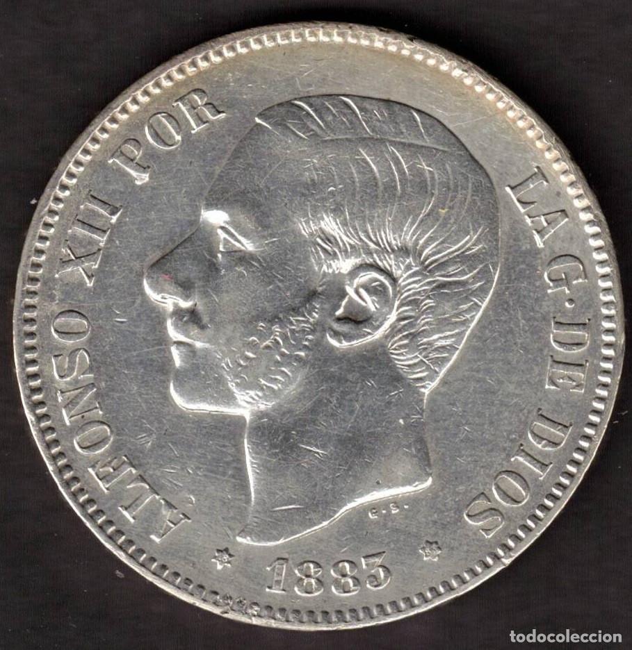 Monedas de Espa&ntilde;a: ESPA&Ntilde;A MONEDA 5 PESETAS ALFONSO XII 1883 * 18 * 83 MSM