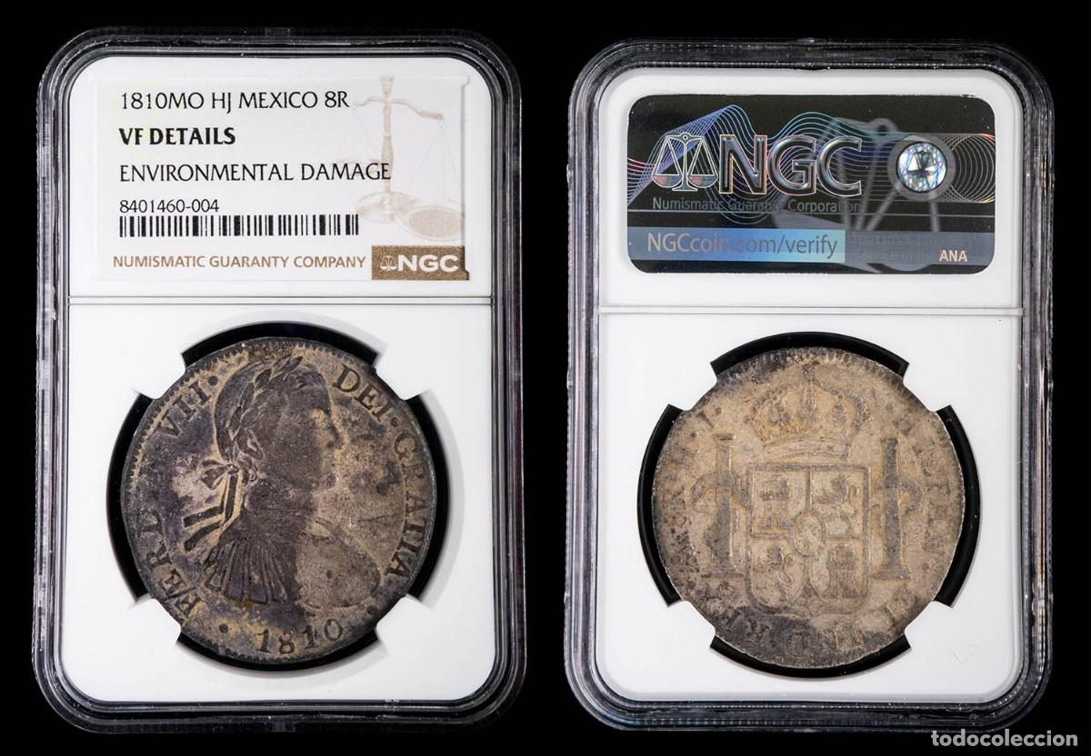 Monedas de Espa&ntilde;a: 1810, 8 Silver Reales Ferdinand VII, Mexico Mint (Assayed HJ) NGC