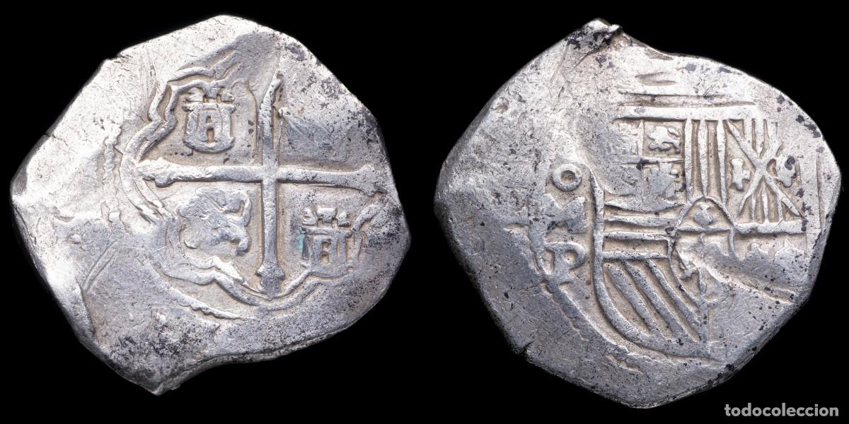 Monedas de Espa&ntilde;a: 8 Silver Reales macuquinos Philip IV, Mexico Mint (Spanish Cob) - 34 mm / 21,15 gr