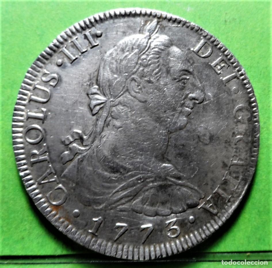 Monedas de Espa&ntilde;a: CARLOS III, 8 Reales, 1773, MEXICO -FM, A.C.-1107, Ag