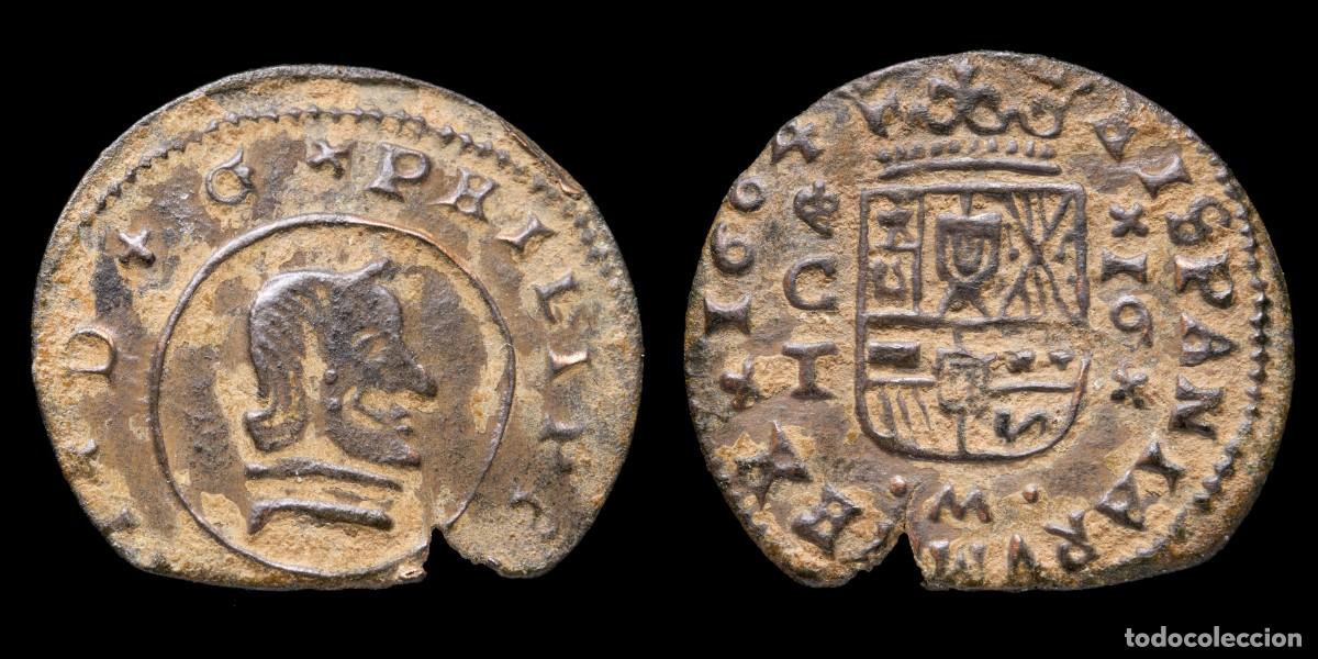 Monedas de Espa&ntilde;a: 1664, 16 Maravedis Philips IV, Cordoba Mint - 26 mm / 3,48 gr.