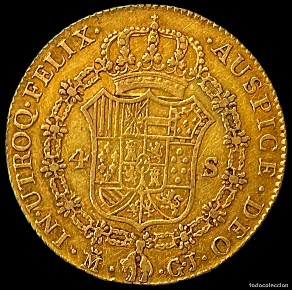Monedas de Espa&ntilde;a: 4 Escudos Fernando VII Madrid - Foto 2