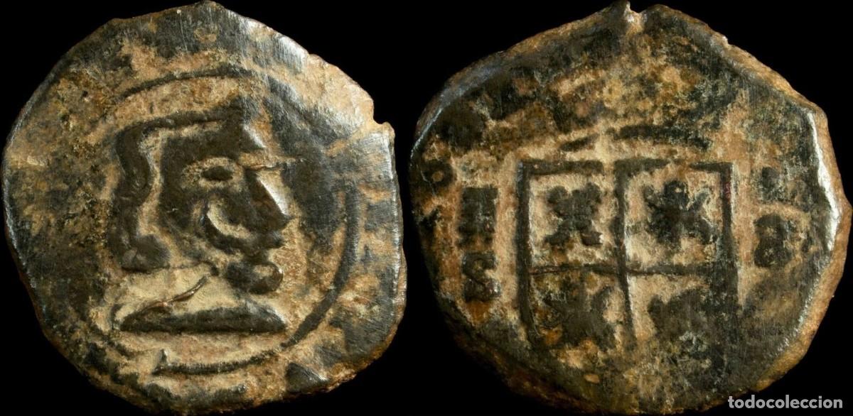 Monedas de Espa&ntilde;a: 1661,8 Maravedis Hammered Philip IV, Segovia Mint (Assayed S)-17 mm / 2,3 gr.