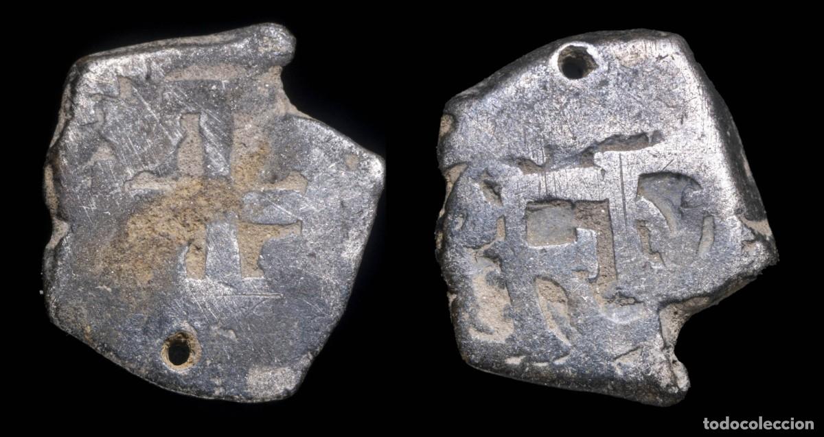 Monedas de Espa&ntilde;a: 1/2 Silver Real Macuquina Charles II, Lima Mint - 15 mm / 2,03 gr.