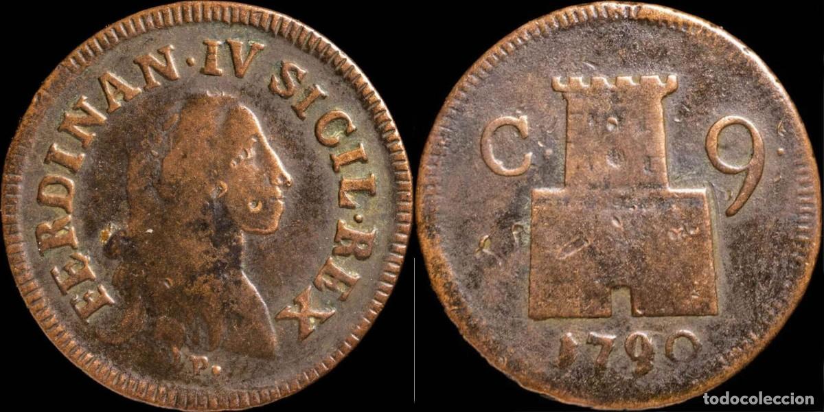 Monedas de Espa&ntilde;a: 1790, 9 Cavalli Philips IV, Kingdom of Naples Mint - 24 mm / 4.92 gr.