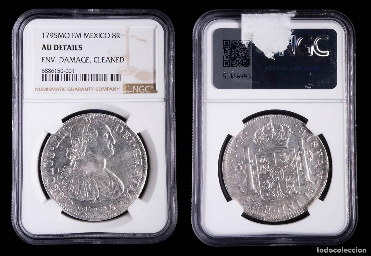 Monedas de Espa&ntilde;a: 1795, 8 Silver Reales Carlos IV, Mexico Mint (Assayed FM) NGC