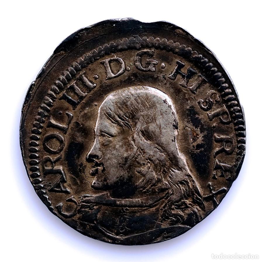 Monedas de Espa&ntilde;a: Spain-Carlos III (Pretendiente) Croat. 1705/6 Barcelona. Plata 2,13 g. Rara
