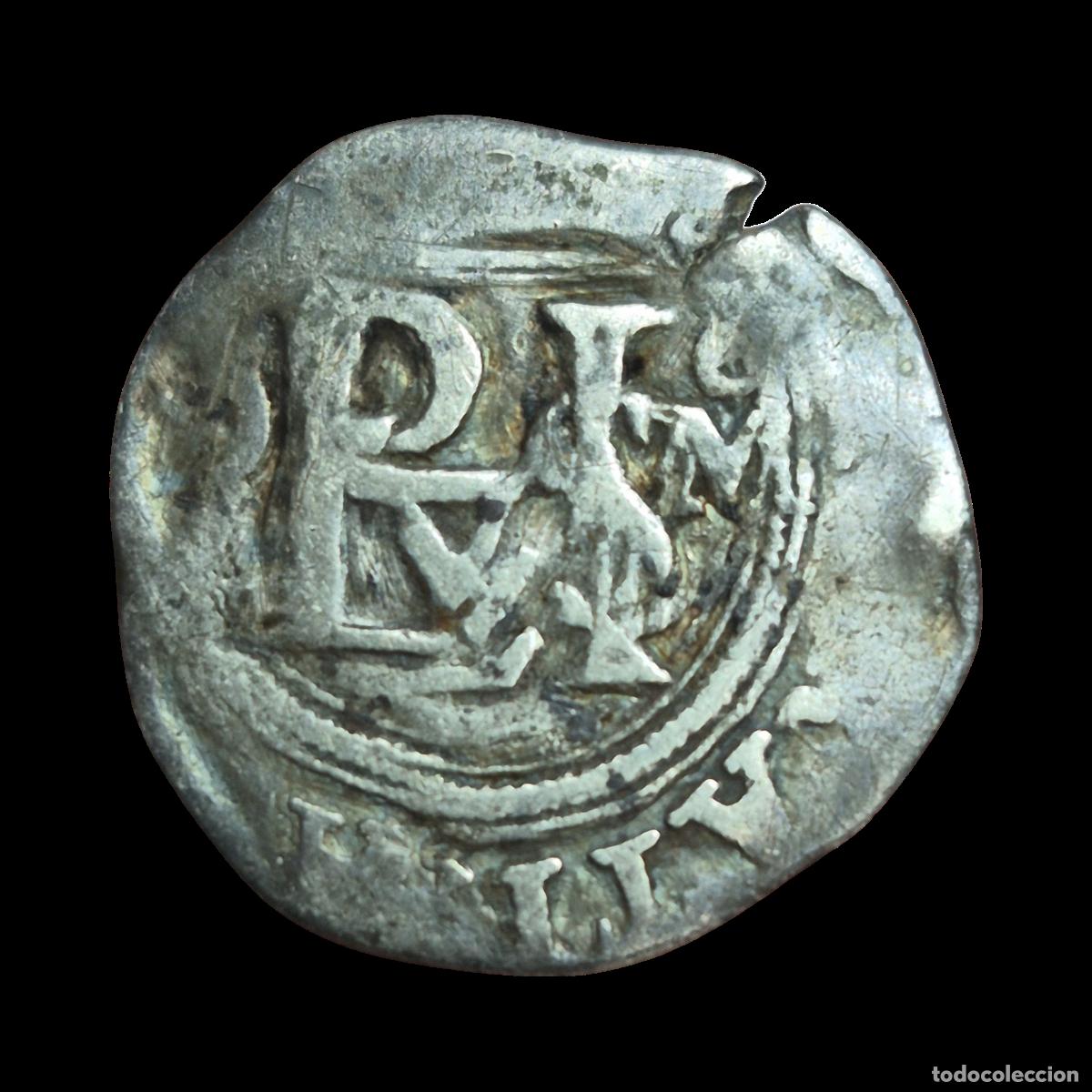 Monedas de Espa&ntilde;a: NT/ FELIPE II 1/2 REAL MEXICO ENSAYADOR O (E1046)