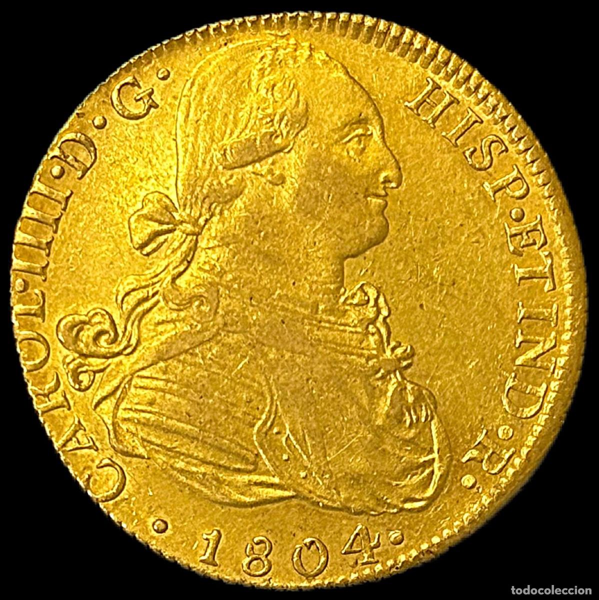 Monedas de Espa&ntilde;a: 8 Escudos Carlos IV Lima