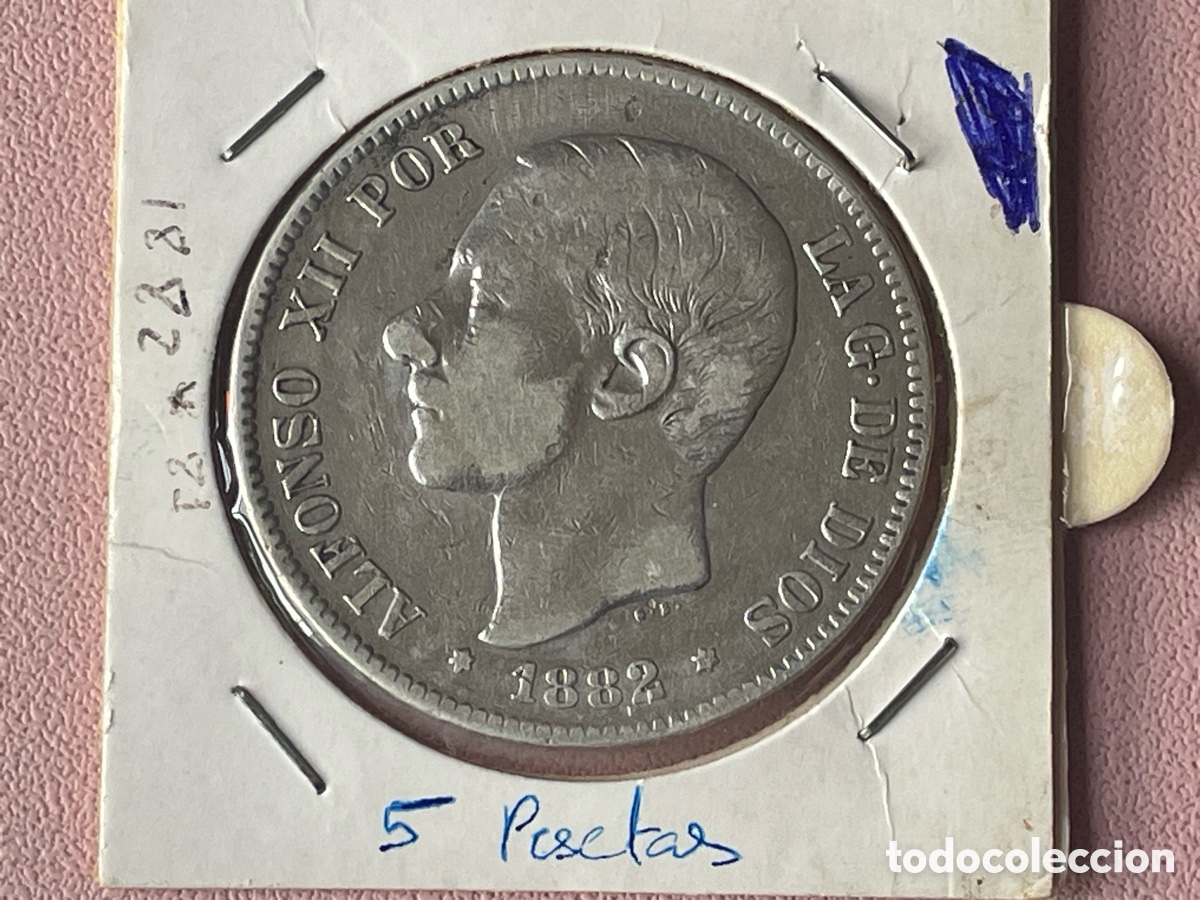 Monedas de Espa&ntilde;a: 5 Pesetas Alfonso XII 1882 *18-82* MSM &mdash; Plata