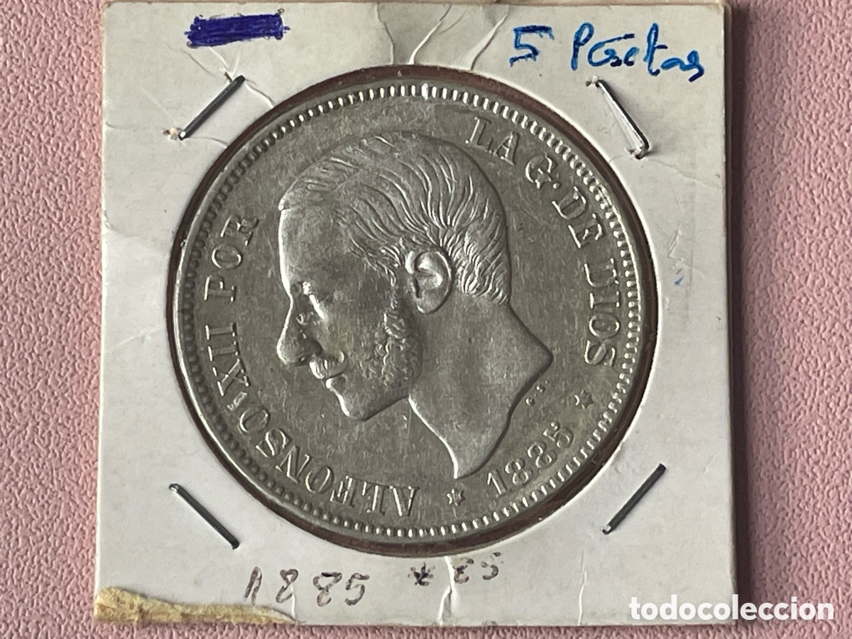 Monedas de Espa&ntilde;a: 5 Pesetas Alfonso XII 1885 *18-85* MSM &mdash; Plata
