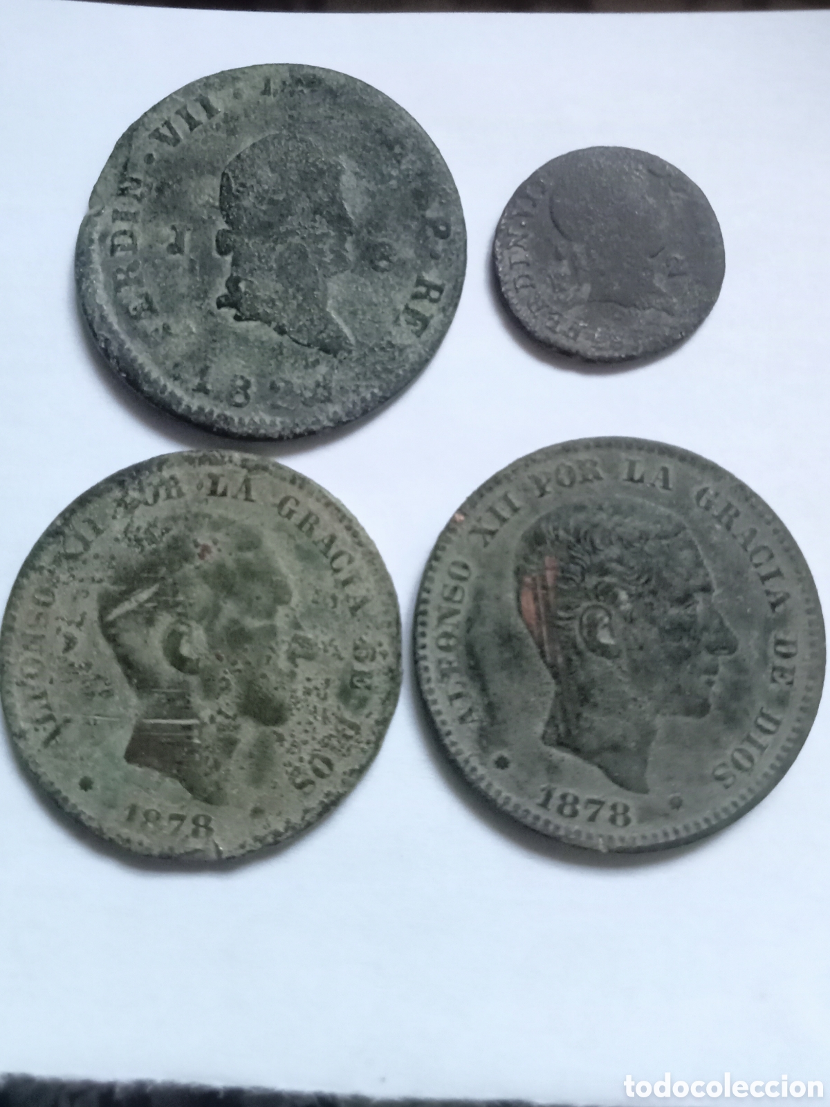 Monete da Spagna: ALFONSO VII (2) - ALFONSO XII -SIGLO XIX - MARAVEDIES Y CENTIMOS