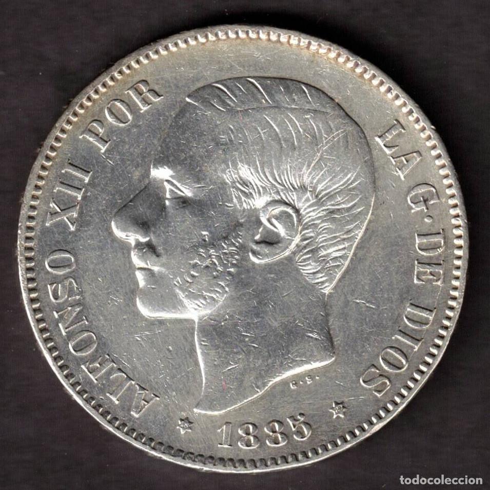 Monedas de Espa&ntilde;a: ESPA&Ntilde;A MONEDA 5 PESETAS ALFONSO XII 1885 * 18 * 87 MSM