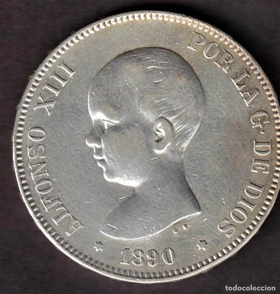 Monedas de Espa&ntilde;a: ESPA&Ntilde;A MONEDA 5 PESETAS ALFONSO XIII 1890 PGM