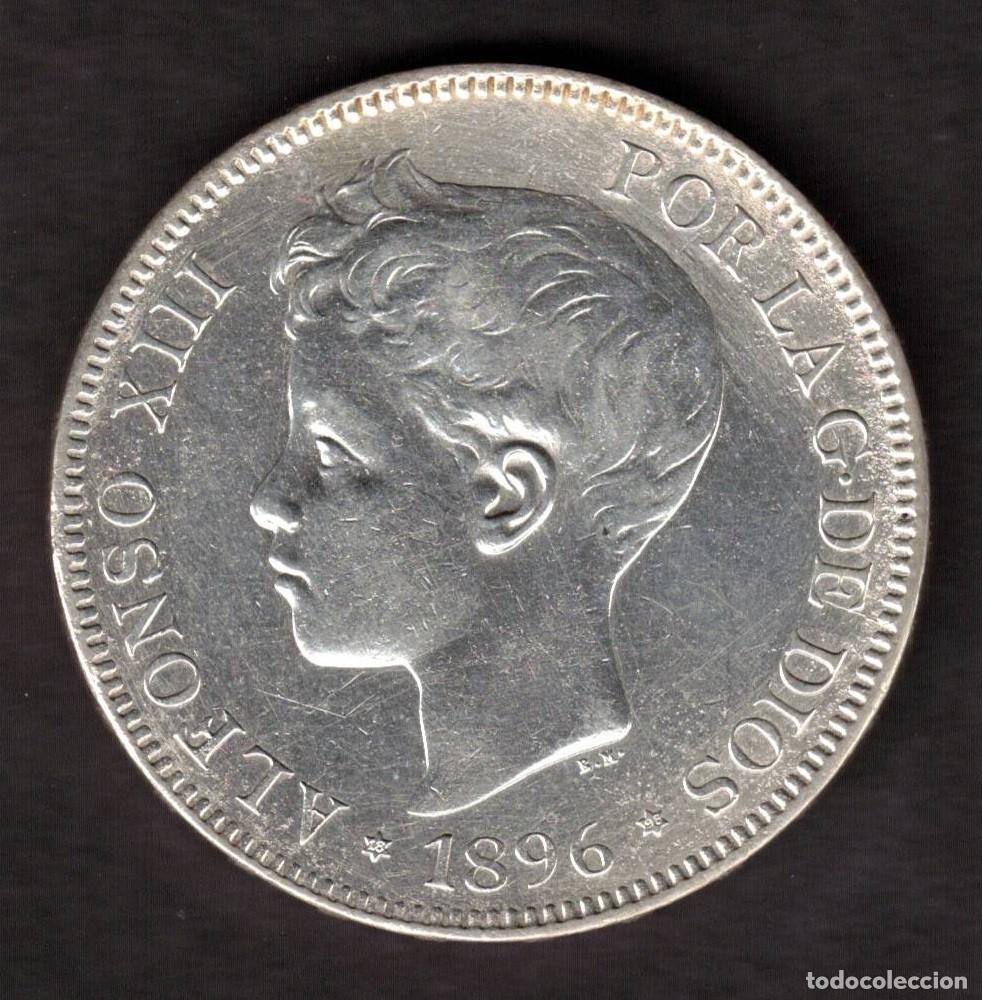 Monedas de Espa&ntilde;a: ESPA&Ntilde;A MONEDA 5 PESETAS ALFONSO XIII 1896 * 18 * 96 PGV