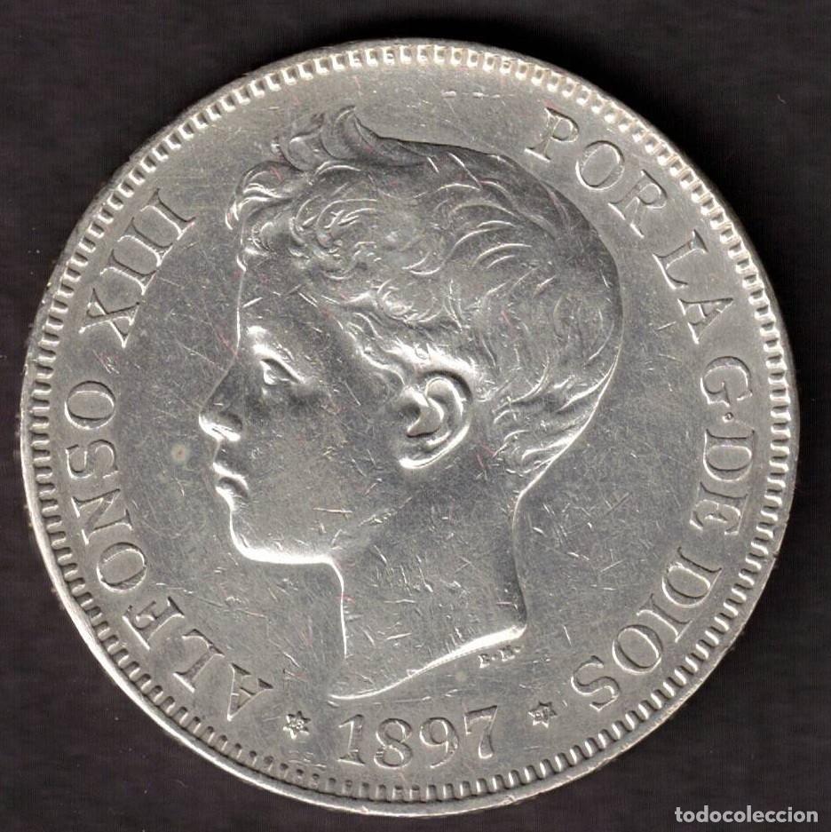 Monedas de Espa&ntilde;a: ESPA&Ntilde;A MONEDA 5 PESETAS ALFONSO XIII 1897 * 18 * 97 SGV