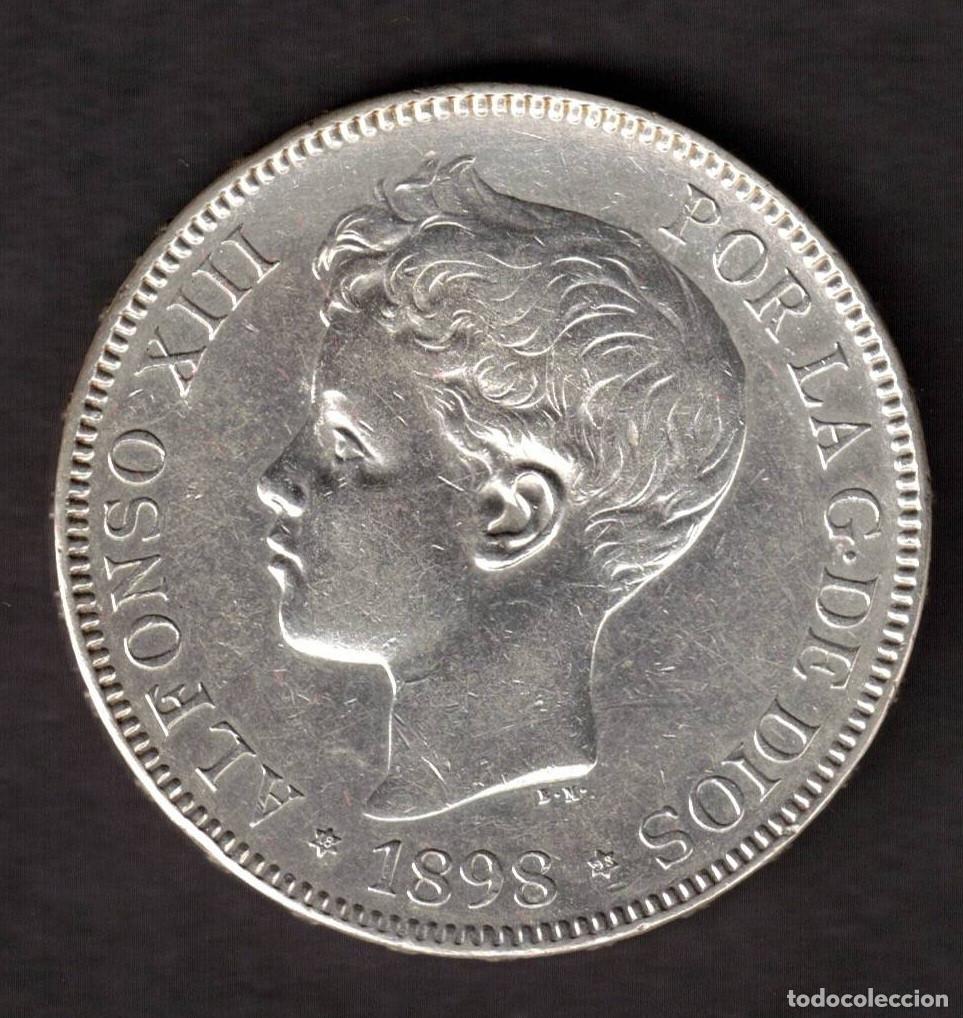 Monedas de Espa&ntilde;a: ESPA&Ntilde;A MONEDA 5 PESETAS ALFONSO XIII 1898 * 18 * 98 SGV