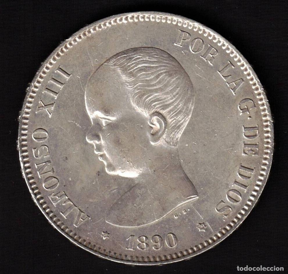 Monedas de Espa&ntilde;a: ESPA&Ntilde;A MONEDA 5 PESETAS ALFONSO XIII 1890 * 18 * 90 MPM
