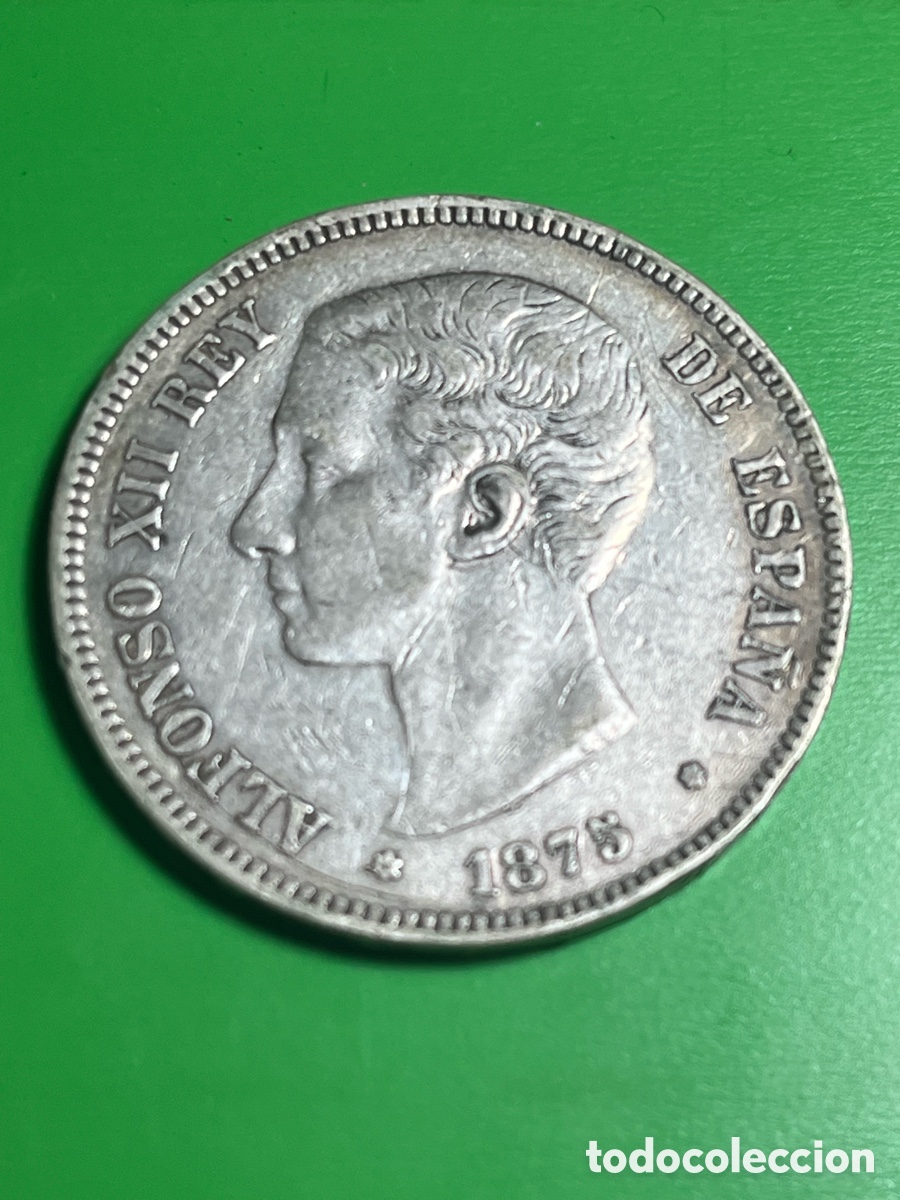 M&uuml;nzen von Spanien: 5 pesetas de plata de 1875