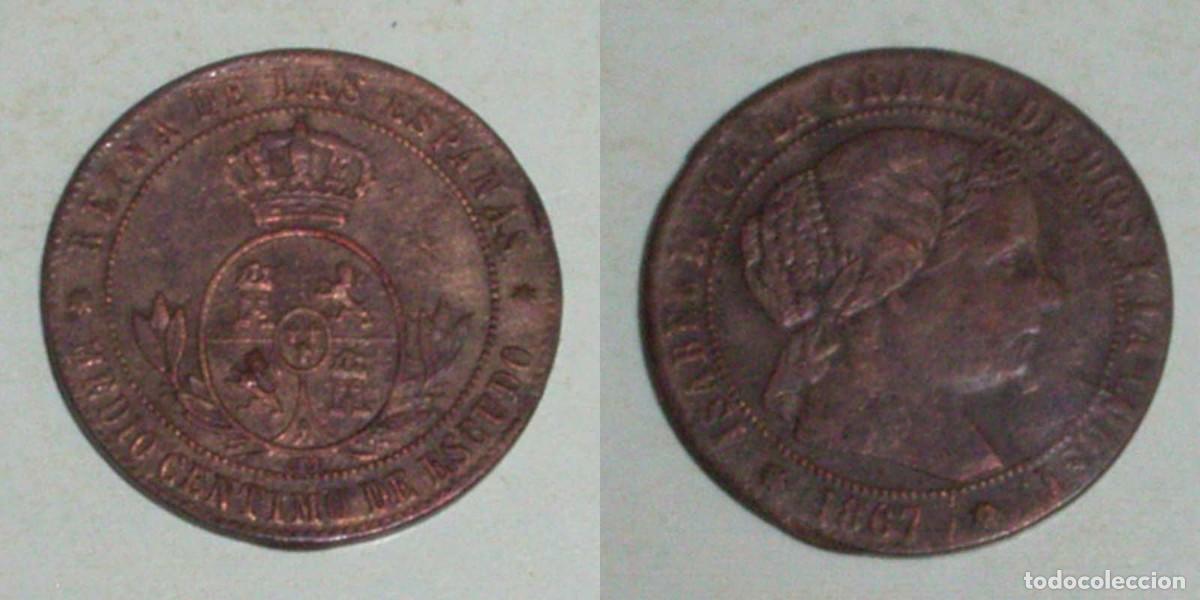 Monedas de Espa&ntilde;a: 1/2 Ctmo. Escudo 1867 Sevilla-OM