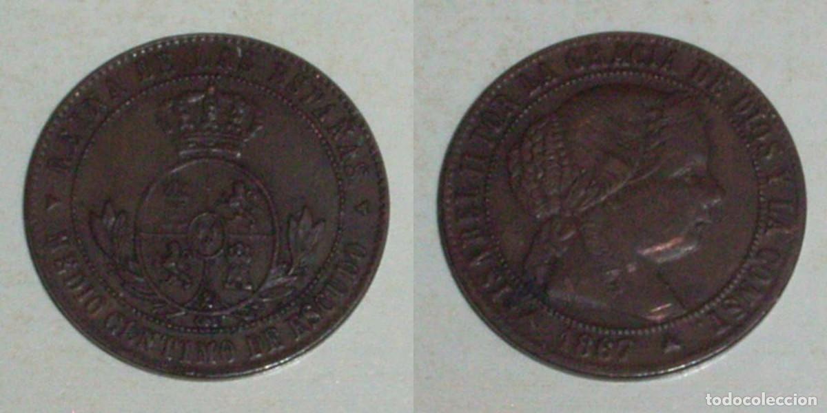 Monedas de Espa&ntilde;a: 1/2 Ctmo. Escudo 1867 Segovia-OM