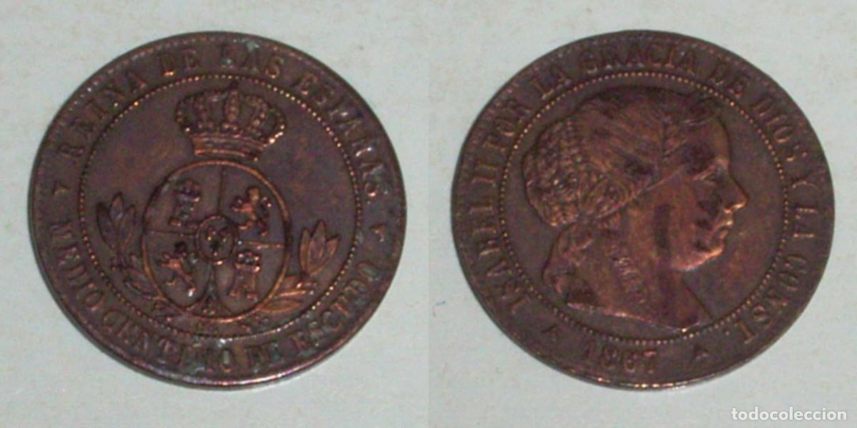 Monedas de Espa&ntilde;a: 1/2 Ctmo. Escudo 1867 Segovia-OM