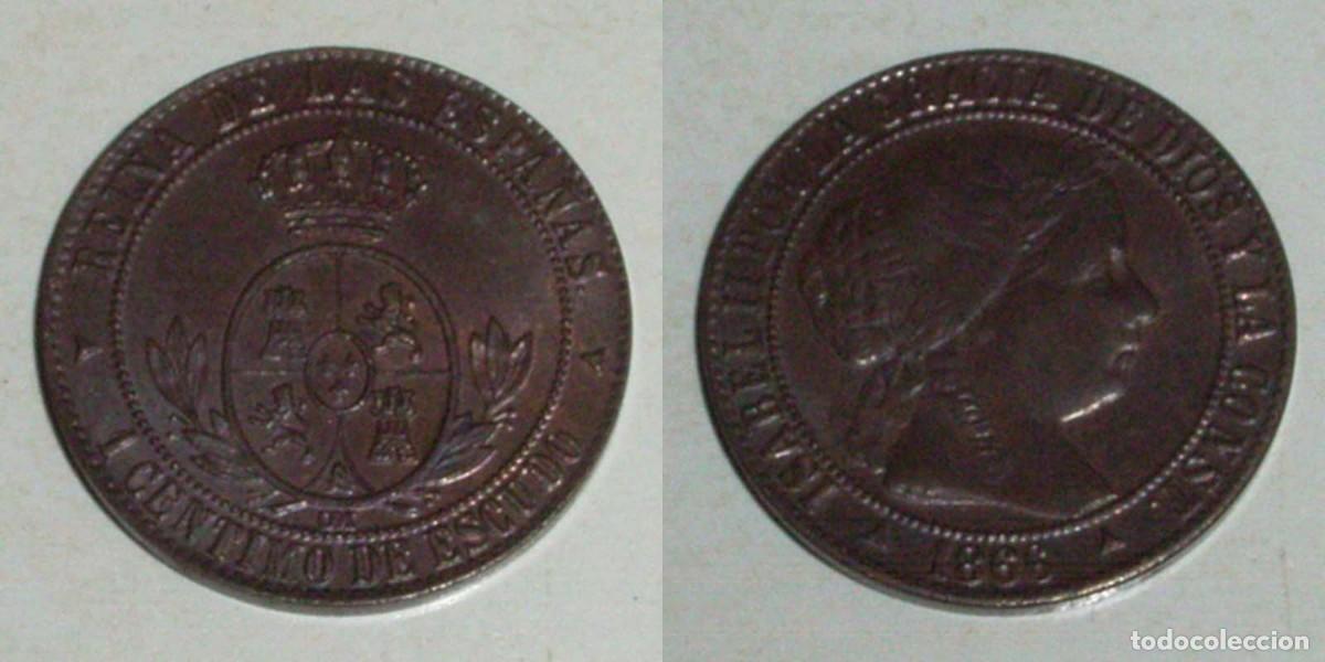 Monedas de Espa&ntilde;a: 1 Ctmo. Escudo 1866 Segovia-OM
