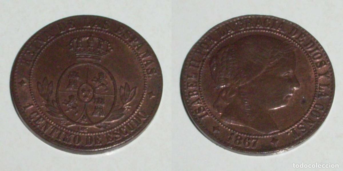 M&uuml;nzen von Spanien: 1 Ctmo. Escudo 1867 Segovia-OM