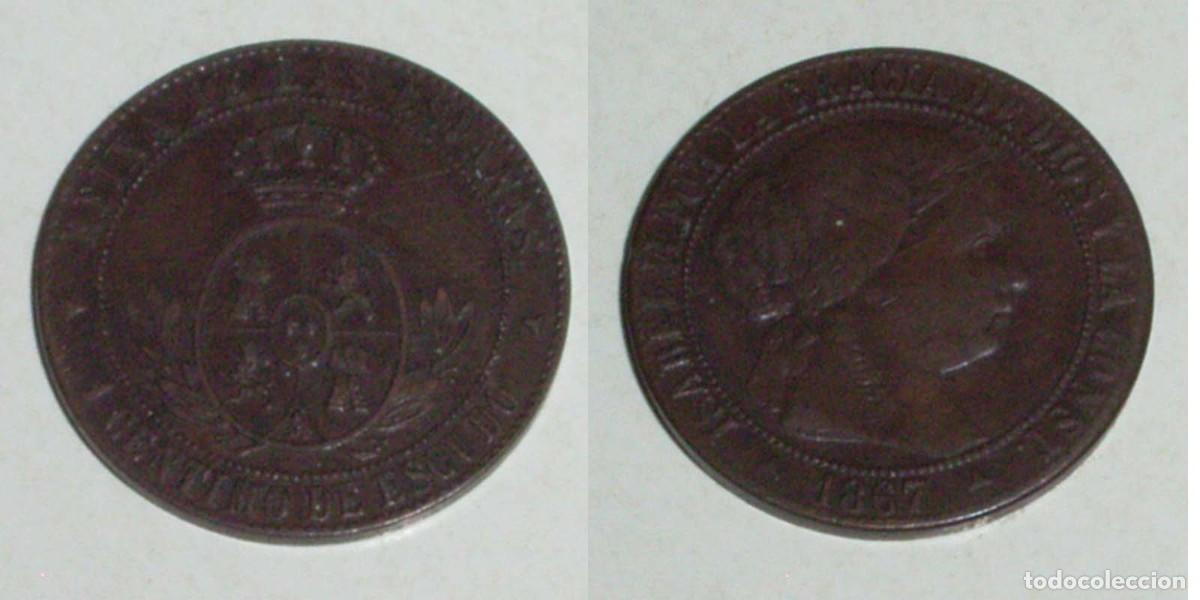 Monedas de Espa&ntilde;a: 1 Ctmo. Escudo 1867 Jubia-OM