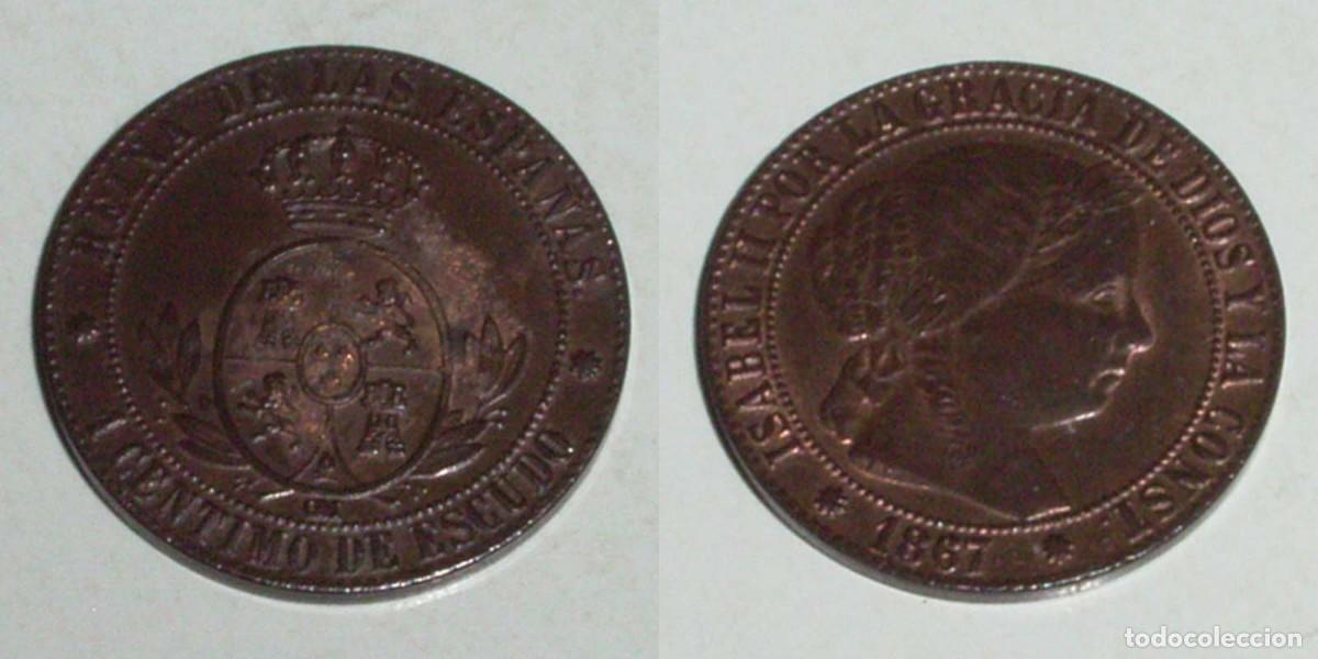 Monedas de Espa&ntilde;a: 1 Ctmo. Escudo 1867 Barcelona-OM
