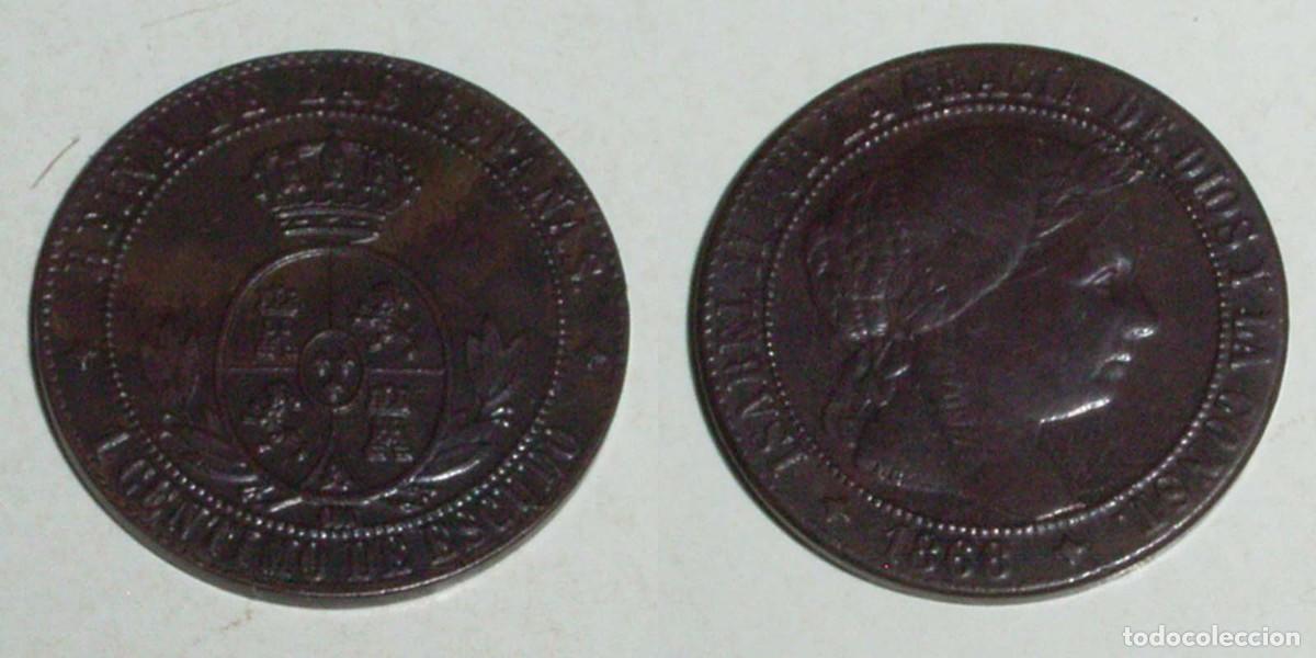 Monedas de Espa&ntilde;a: 1 Ctmo. Escudo 1868 Jubia-OM