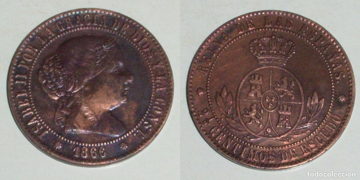 Monedas de Espa&ntilde;a: 2,5 Ctmos. Escudo 1866 Barcelona