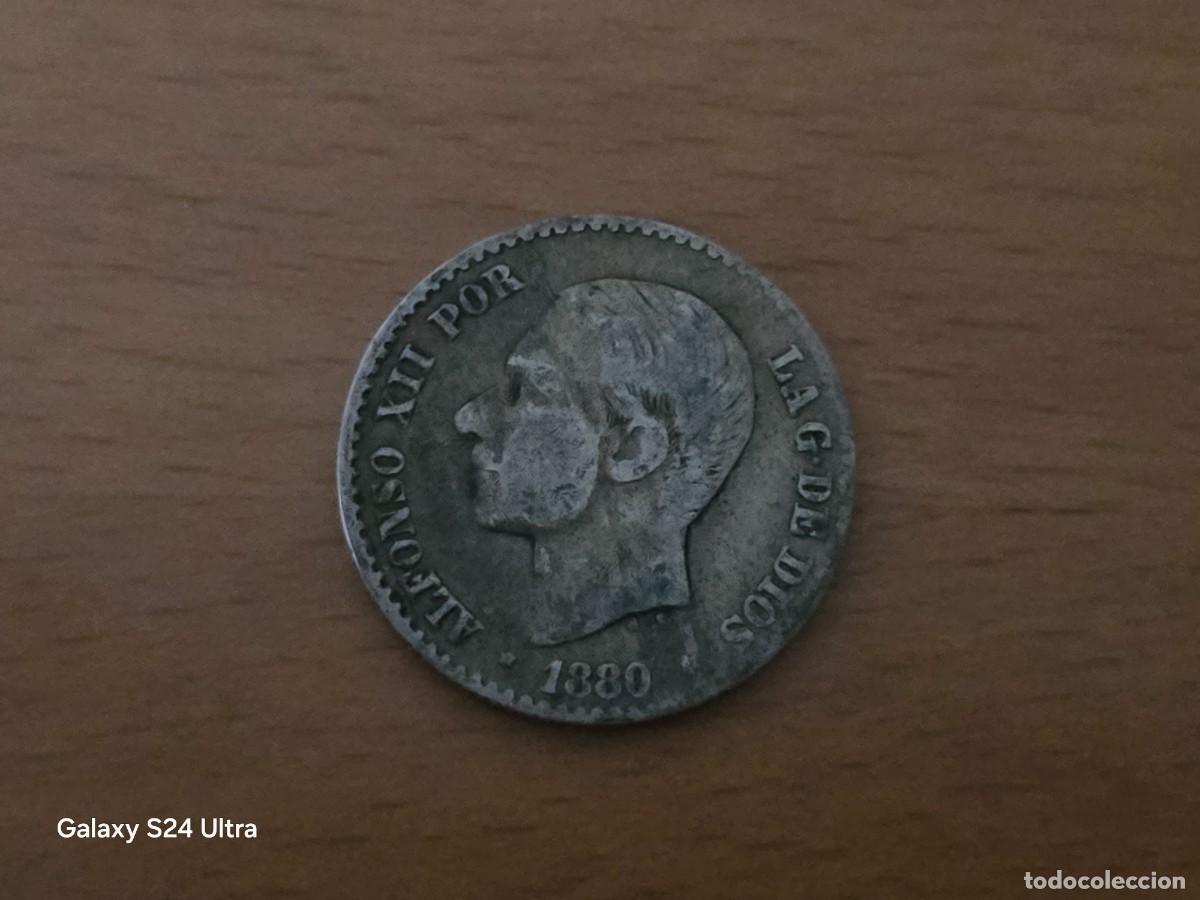 Monedas de Espa&ntilde;a: 50 C&Eacute;NTIMOS DE 1880....2,5 GRAMOS DE PLATA....BONITA....LM002.....ES EL DE LAS FOTOS