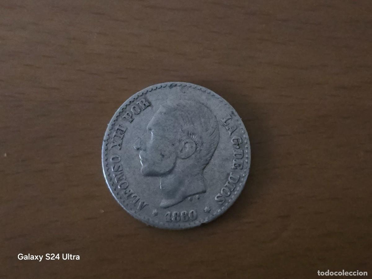 Monedas de Espa&ntilde;a: 50 C&Eacute;NTIMOS DE 1880....ALFONSO XII...2,5 GRAMOS DE PLATA....LM005....LA DE LAS FOTOS