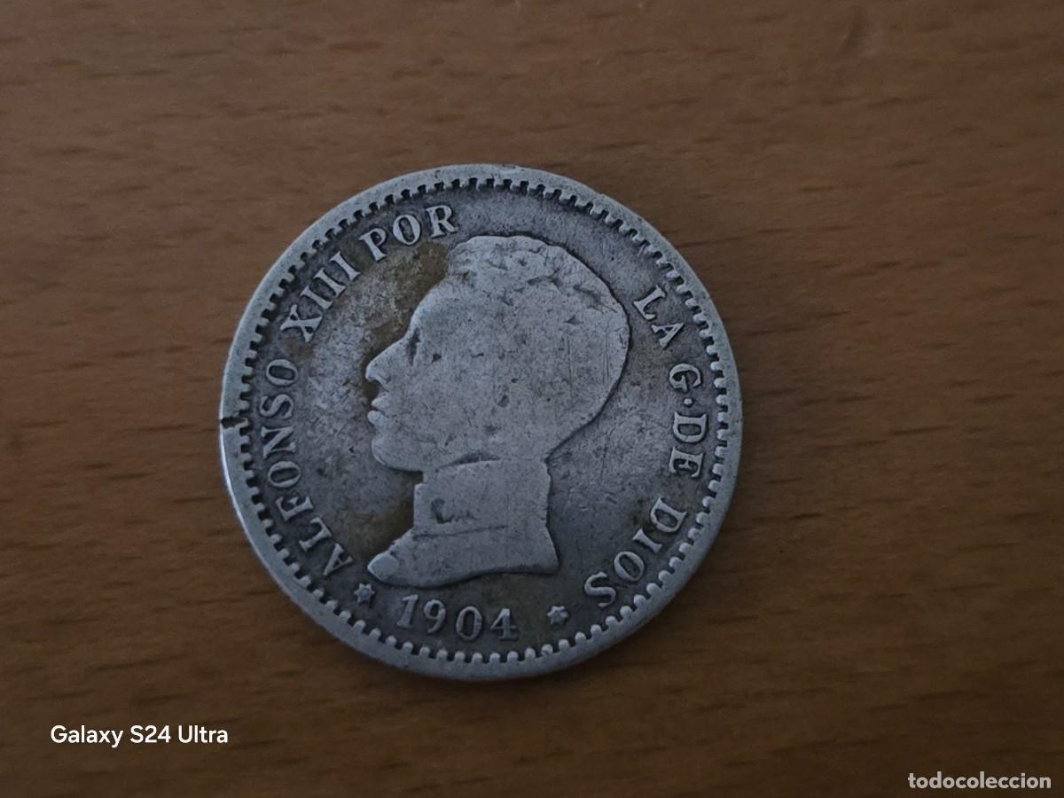 Monedas de Espa&ntilde;a: 50 C&Eacute;NTIMOS DE 1904....ALFONSO XIII...2,5 GRAMOS DE PLATA....LM010....LA DE LAS FOTOS