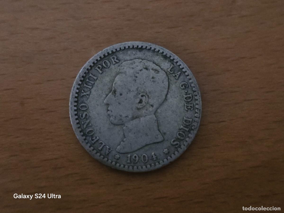 Monedas de Espa&ntilde;a: 50 C&Eacute;NTIMOS DE 1904....ALFONSO XIII...2,5 GRAMOS DE PLATA....LM011....LA DE LAS FOTOS