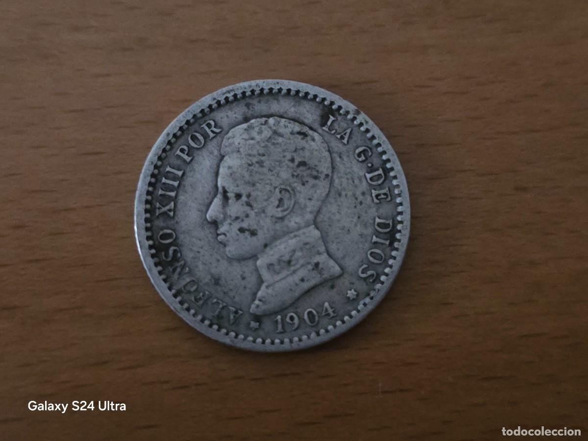 Monedas de Espa&ntilde;a: 50 C&Eacute;NTIMOS DE 1904....ALFONSO XIII...2,5 GRAMOS DE PLATA....LM012....LA DE LAS FOTOS