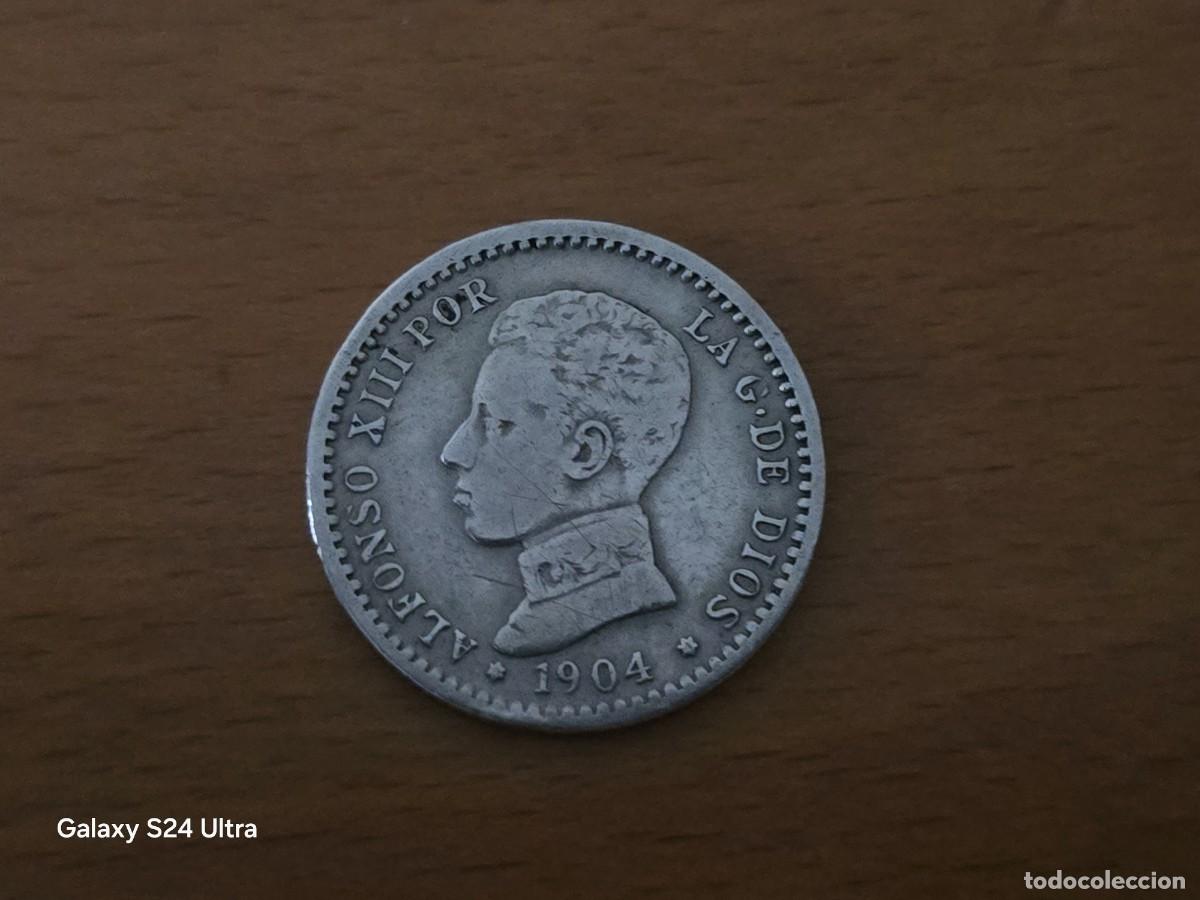 Monedas de Espa&ntilde;a: 50 C&Eacute;NTIMOS DE 1904....ALFONSO XIII...2,5 GRAMOS DE PLATA....LM013.....LA DE LAS FOTOS
